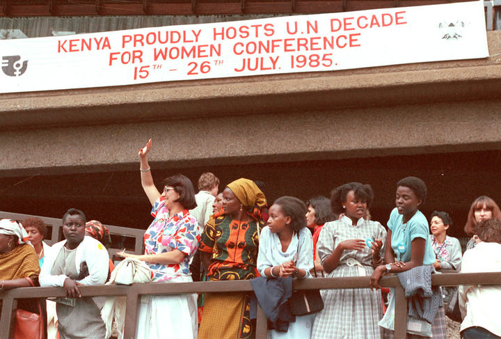 联合国第三次世界妇女大会1985年在肯尼亚首都内罗毕召开。各国代表审查和评价了“联合国妇女十年”的成就,并通过了《到2000年提高妇女地位内罗毕前瞻性战略》。新华社记者 姚宗仪 摄