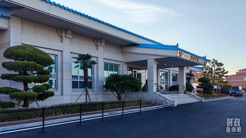 △中美元首会晤地。(总台央视记者王萌萌拍摄)